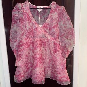 Selkie Pink French Toile Dress